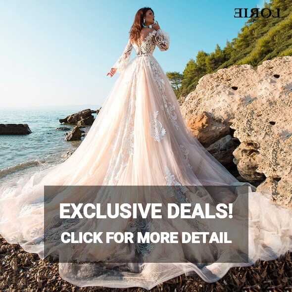 Princess Wedding Dress A Line Lace Bridal Dress With Long Train ...