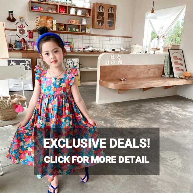 Print Sleeveless Girl Dress | Print Girls Summer Dresses | Kids ...