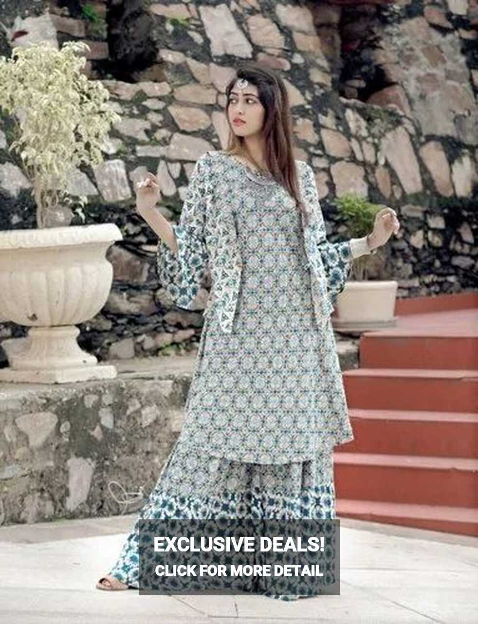 Printed Rayon Ladies Long Designer Kurta with Sarara at Rs 799 in ...