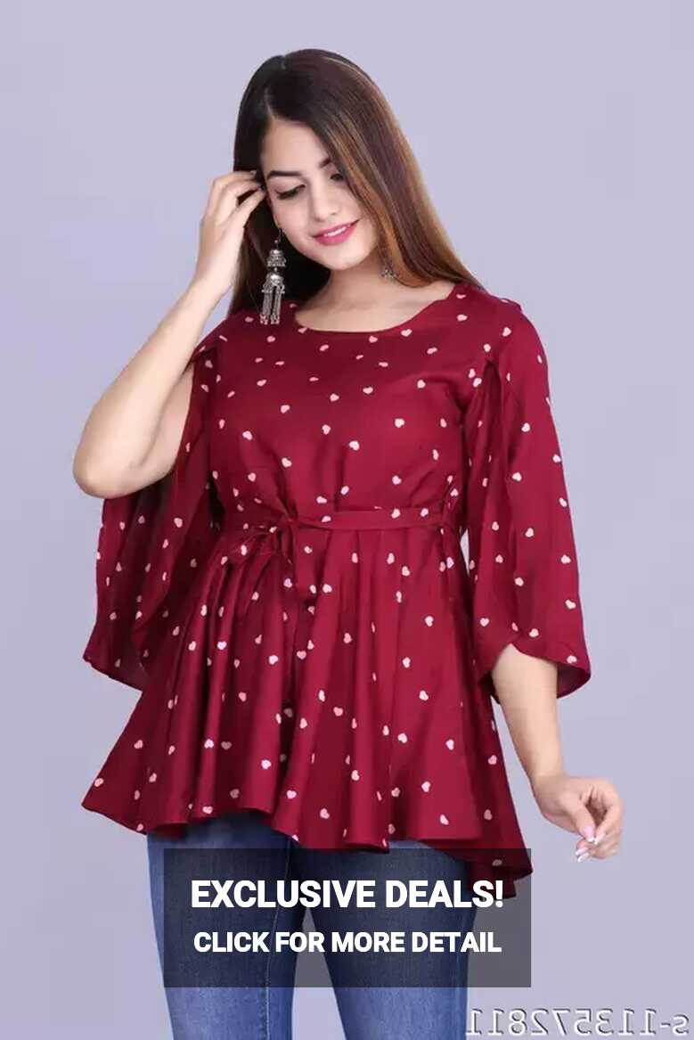 Printed Western Wear Top For Women &amp; Girls - Sellvell Marketplace