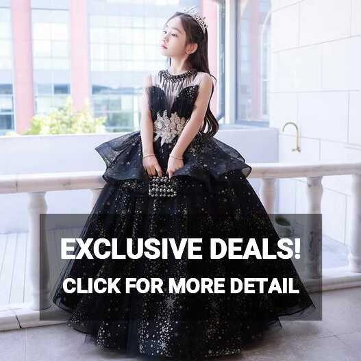 Puffy Tulle Sequin Lace Flower Girl Dress Children Ball Gown ...