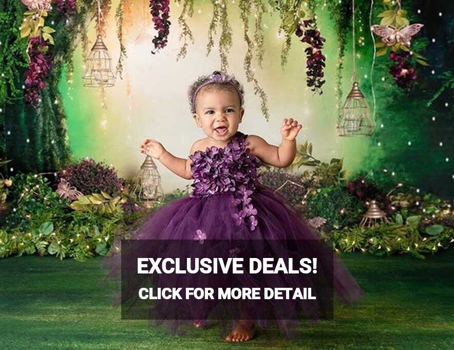 Purple Birthday Tutu Dress for Girls Princess Flower Girl Wedding ...