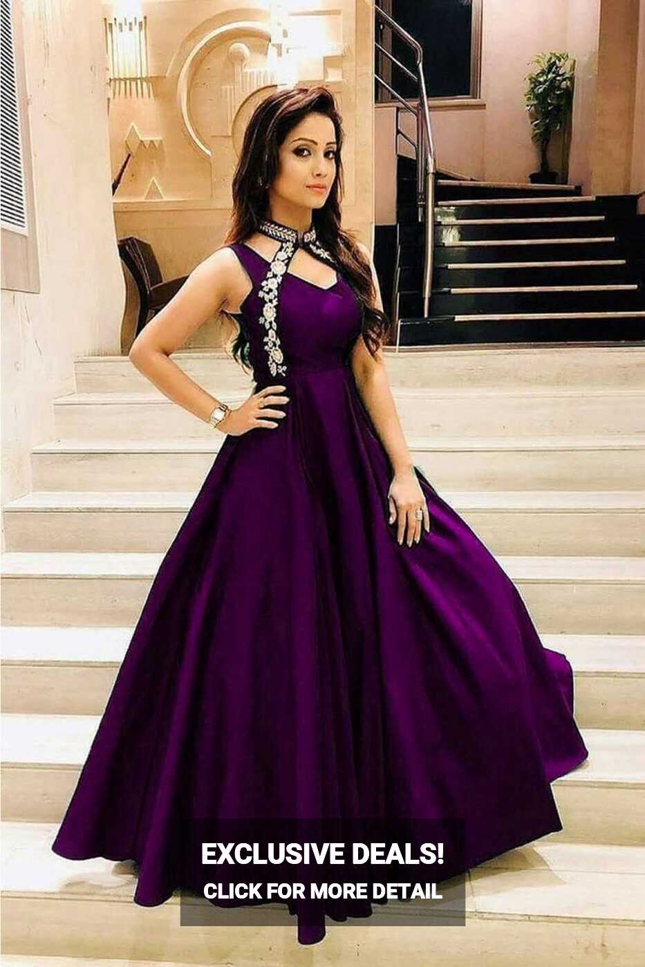 Purple Colour Gown Design 2024 | www.sanvicentebenavente.es