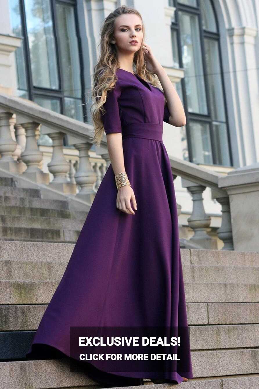 Purple Dress Purple Clothing Romantic Dress Floor Length - Etsy