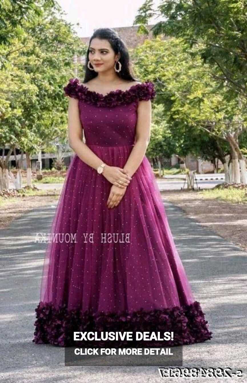 Purple Net Gown