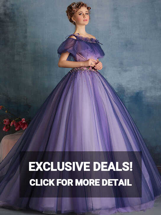 Purple Princess Ball Gown Quinceanera Formal Evening Dress | X1602