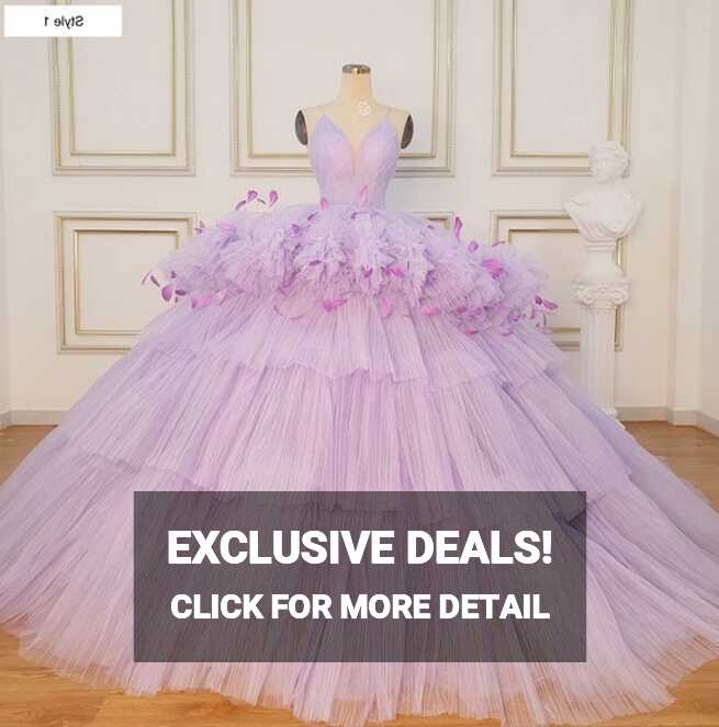 Purple Princess Sleeveless or Long Sleeves Tulle Wedding Dress ...