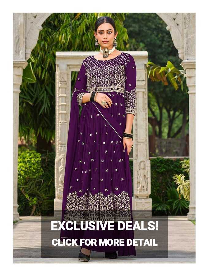 Purple naira cut suit party wear Online at Best Price - Rutbaa