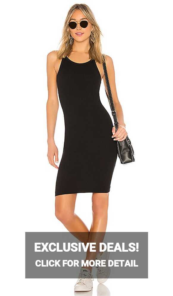 RE/DONE Ribbed Tank Dress in Black | REVOLVE