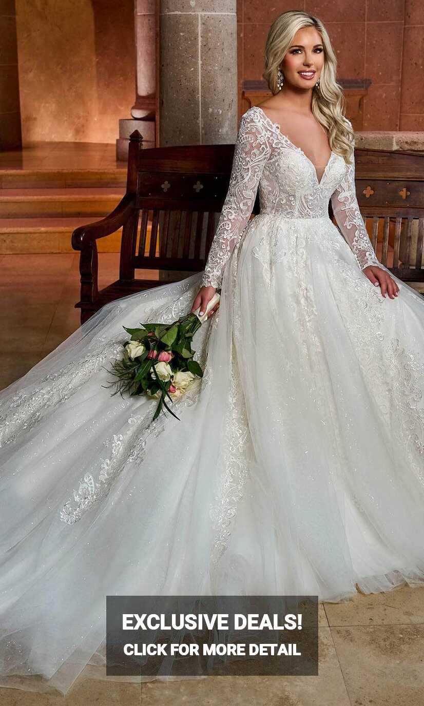 Rachel Allan RB4180 - Long Sleeve Lace Bridal Ballgown – Couture Candy