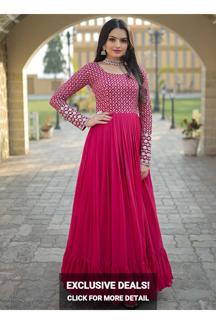 Rani Pink Georgette Gown