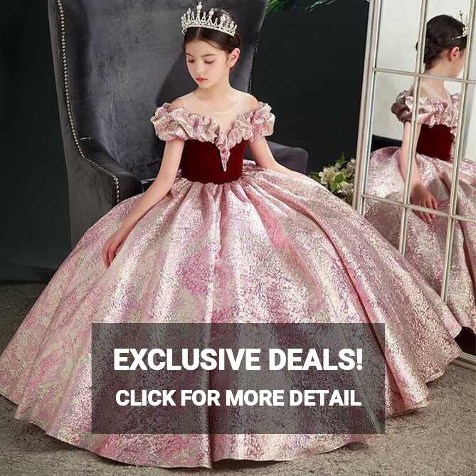 Ready Stock】Kids Dresses For Party Wedding Dress Sequins Children ...