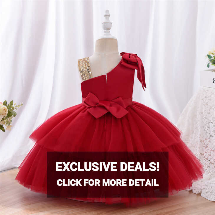 Red Color Net Party Wear Kids Baby Frock – babyproud.in