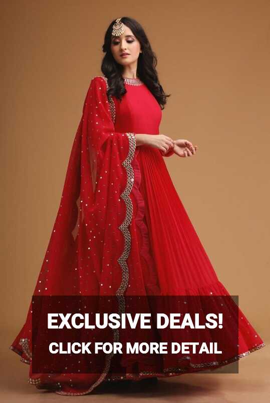 Red Color party Wear Designer lehenga choli