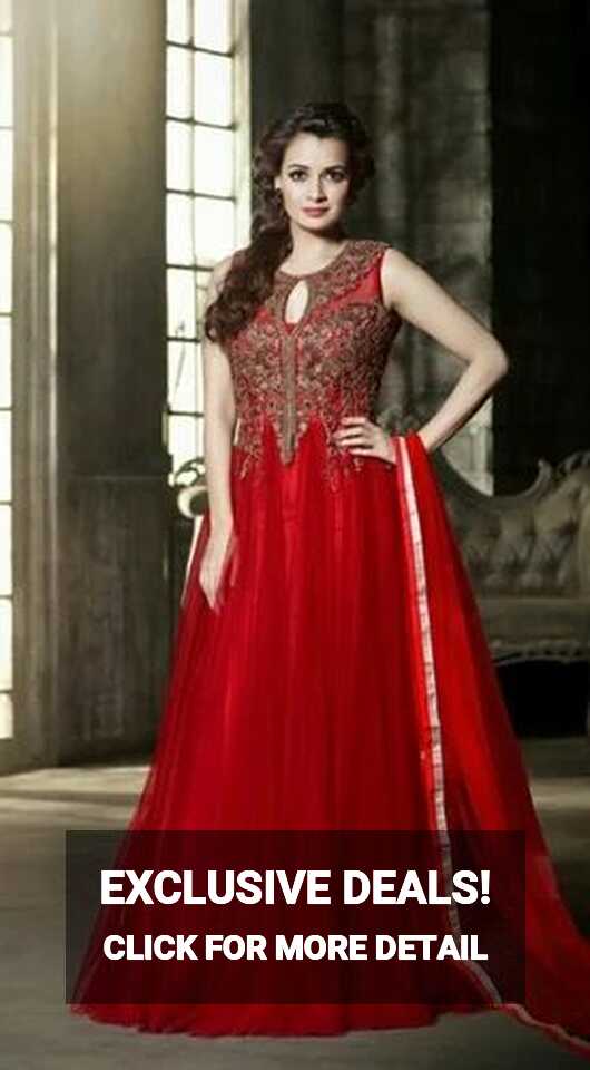 Red Colour Net Gown at Rs 3999 | Fancy Gown in Surat | ID: 12134139291