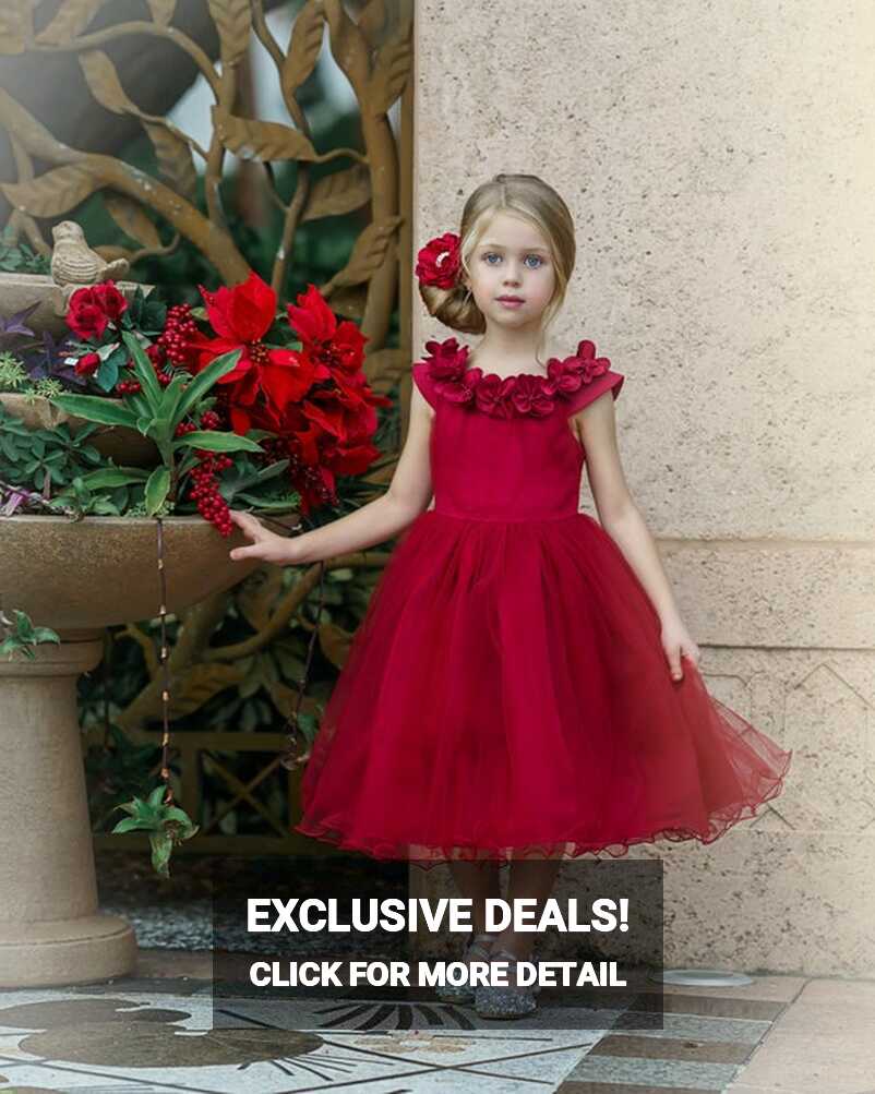 Red Flower Girl Dress,red Christmas Dress,tulle Flower Girl ...