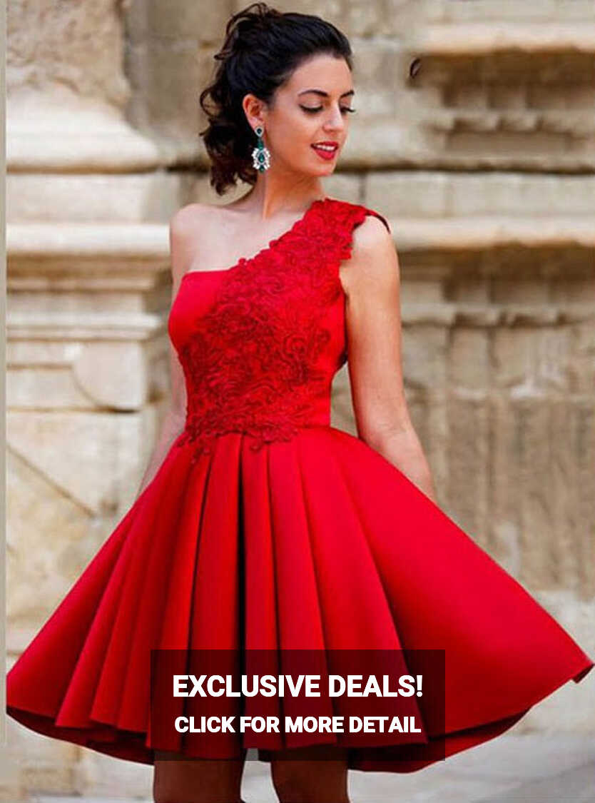 Red Homecoming Dress ,Short Prom Dress, Evening Dress ,Winter ...