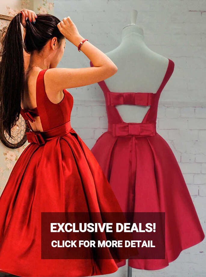 Red Homecoming Dresses,A-line Homecoming Dress,Knee Length ...