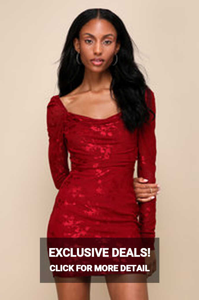 Red Long Sleeve Dresses for Women - Lulus