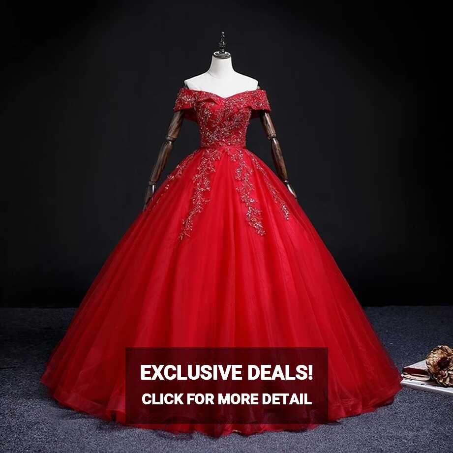 Red Off Shoulder Vestidos De 15 Elegant Quinceanera Dresses Luxury ...