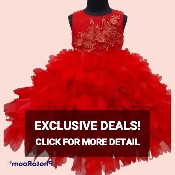 Red Plain Party Wear Baby Frock at Rs 760/piece in Mumbai | ID ...