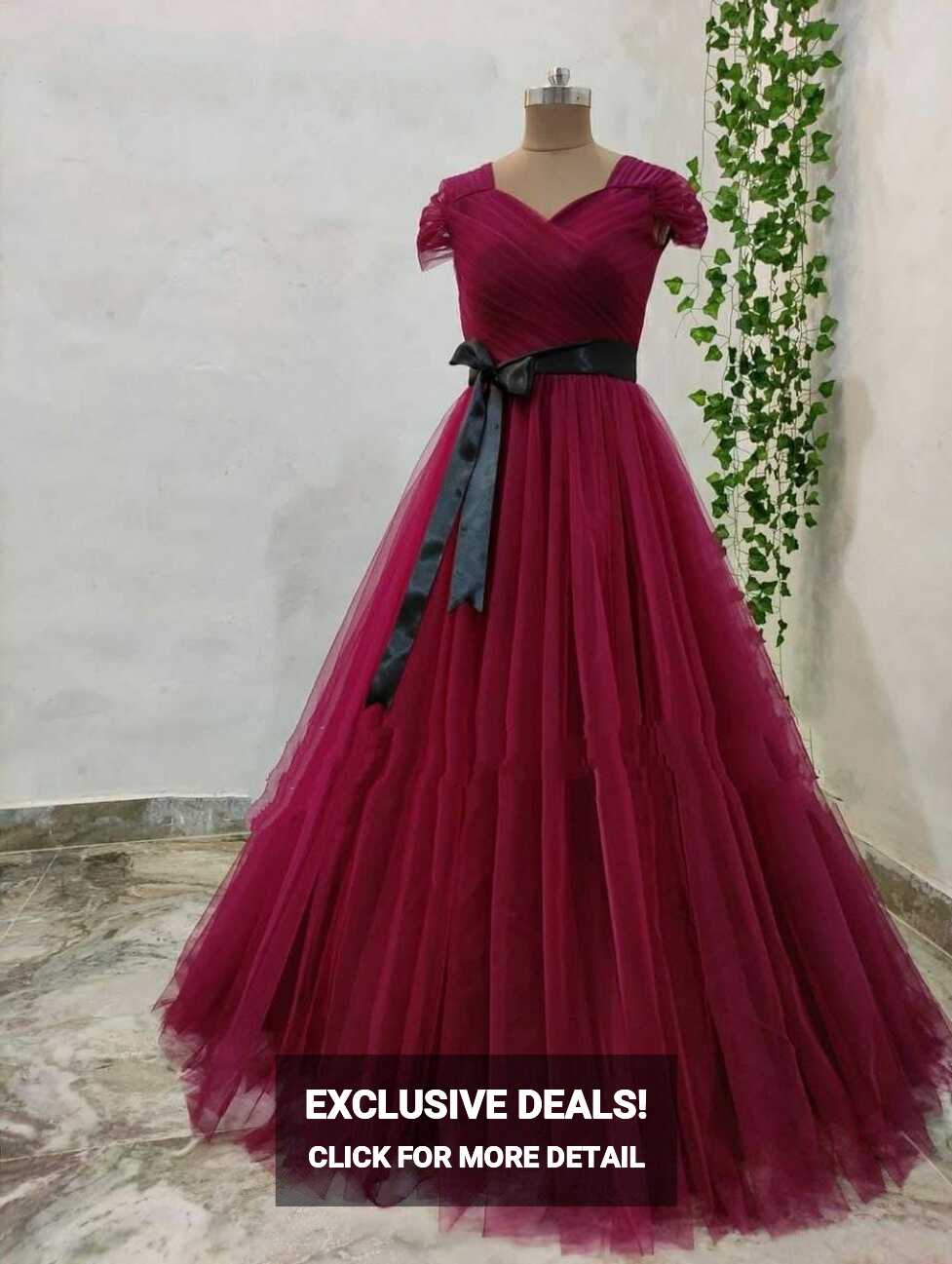 Red Princess Gown at Rs 799 | Saroli | Surat | ID: 25959055362