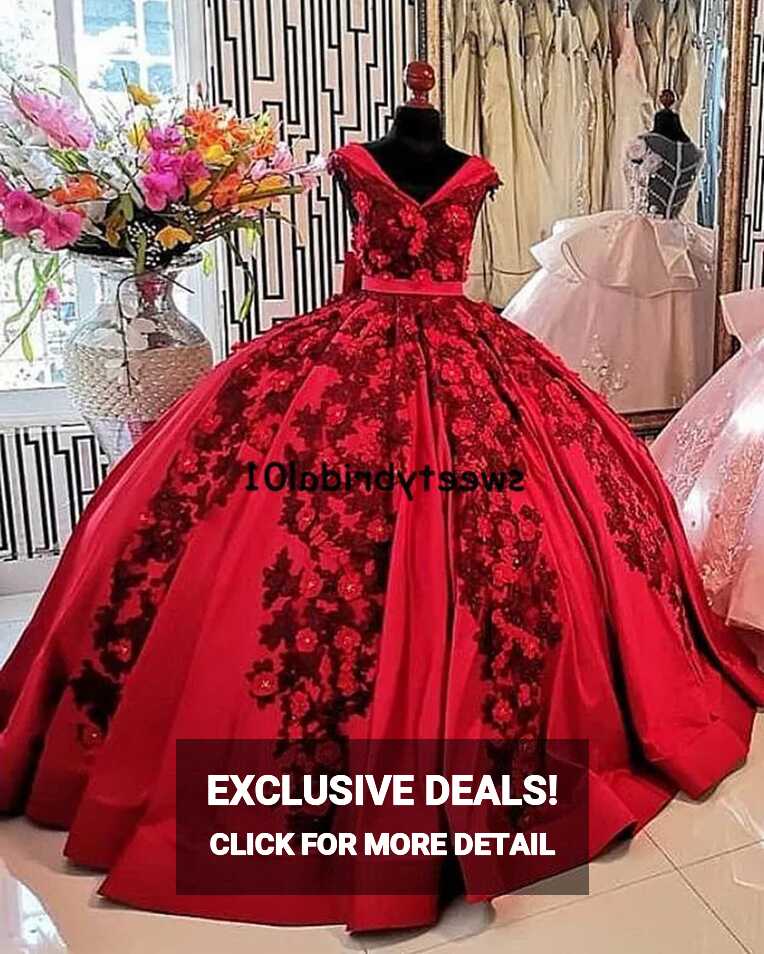 Red Red Butterfly Quinceanera Dresses With Applique And Beading ...