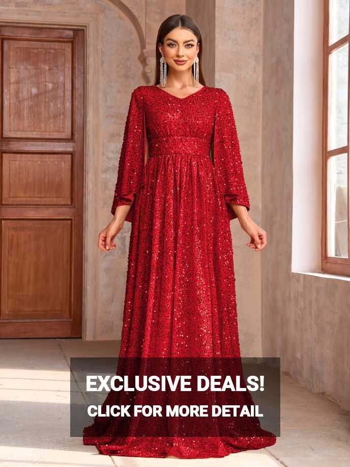 Red Sequin Dress - Temu United States