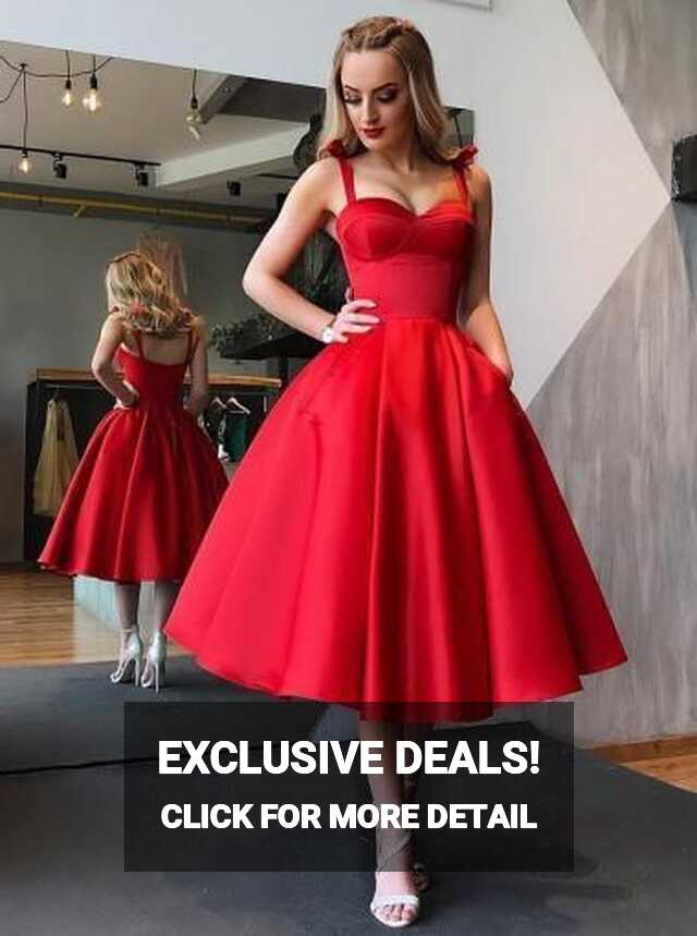 Red Short Bridesmaid Dresses Vintage Red Prom Dress