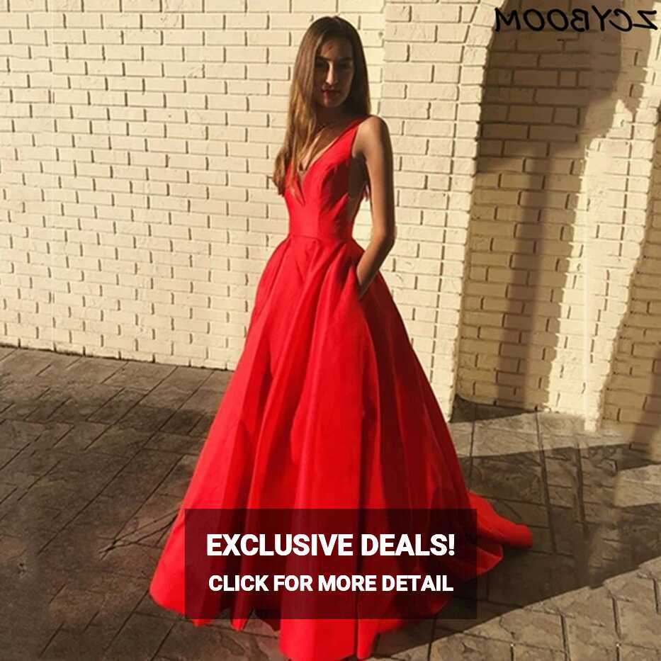 Red Simple Prom Dresses Women Formal Party Night 2023 Eveving ...