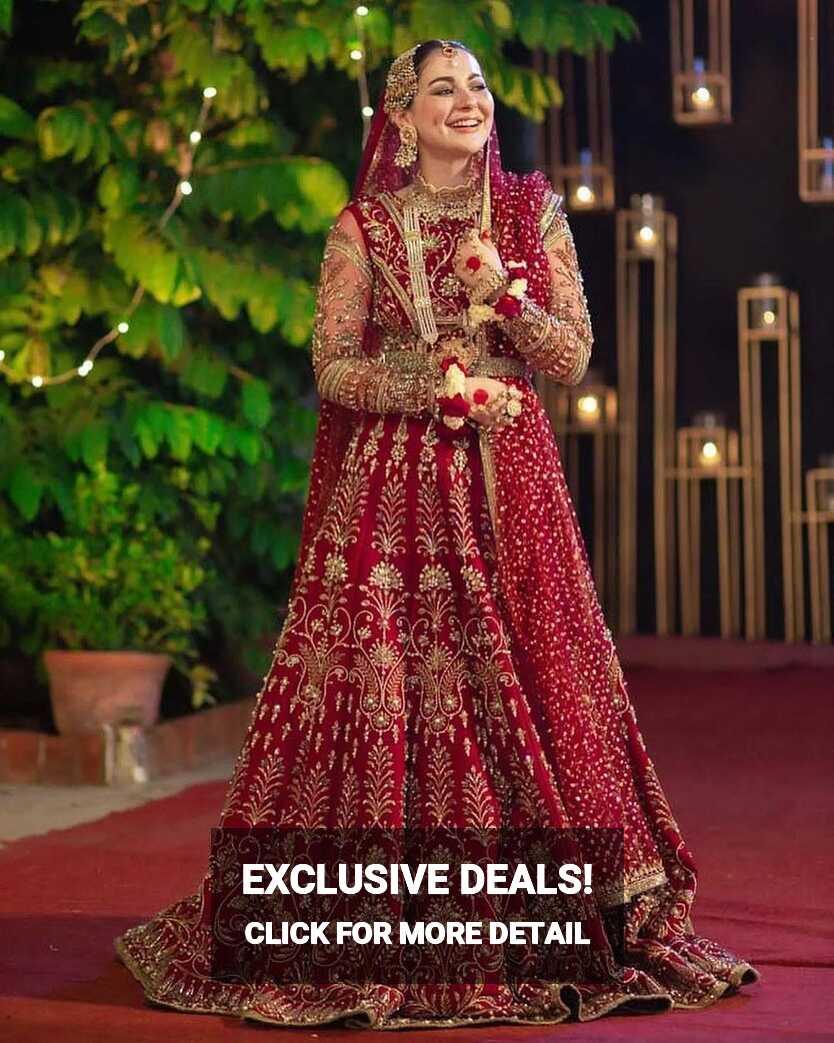 Red Traditional Indian Bridal lehenga with Golden Embroidery -