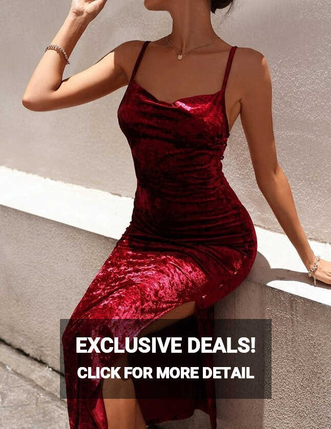 Red Wine Velvet Dress – AzzyStyle