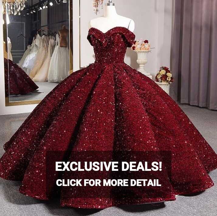 Red ball gown