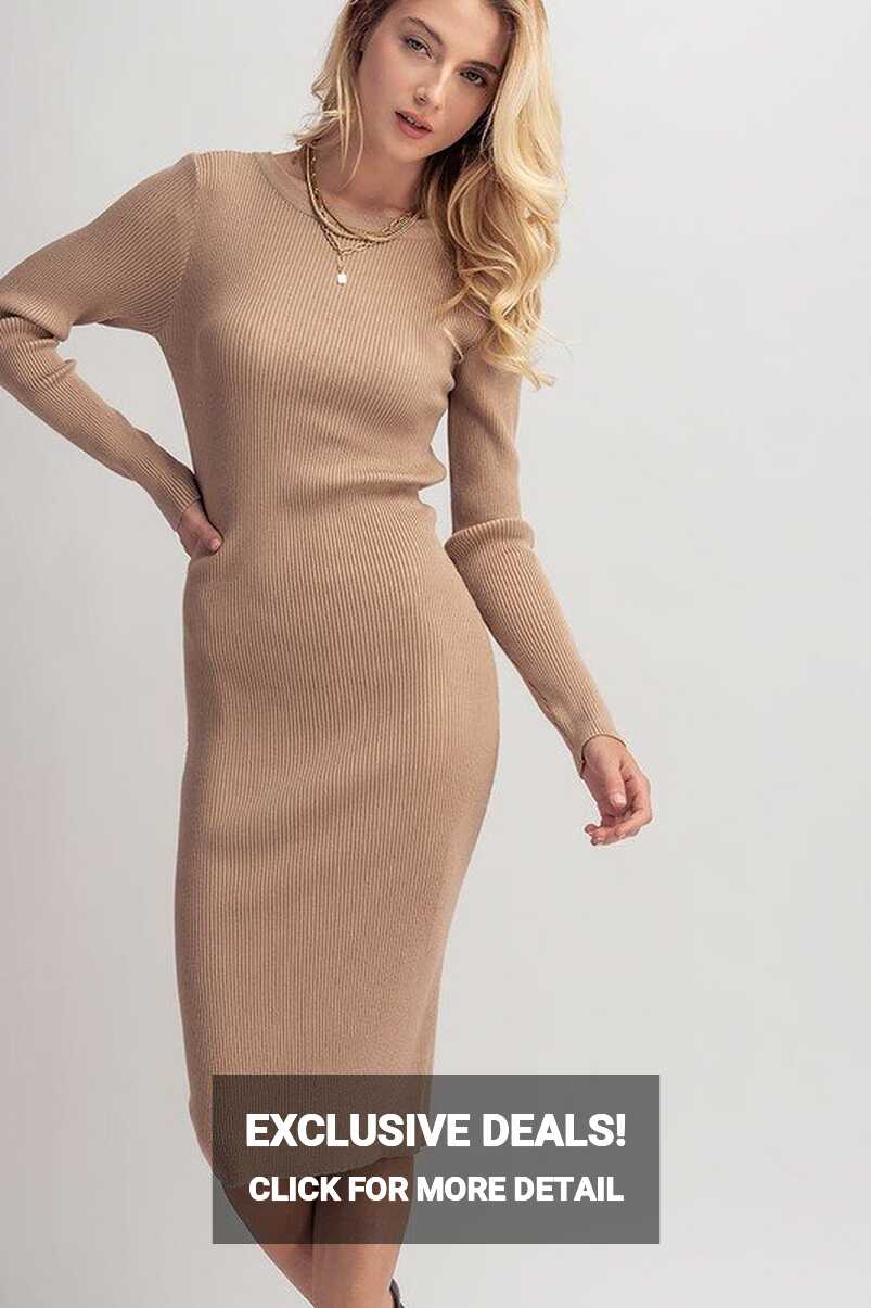 Rib Knit Bodycon Dress — GLAM BY TK