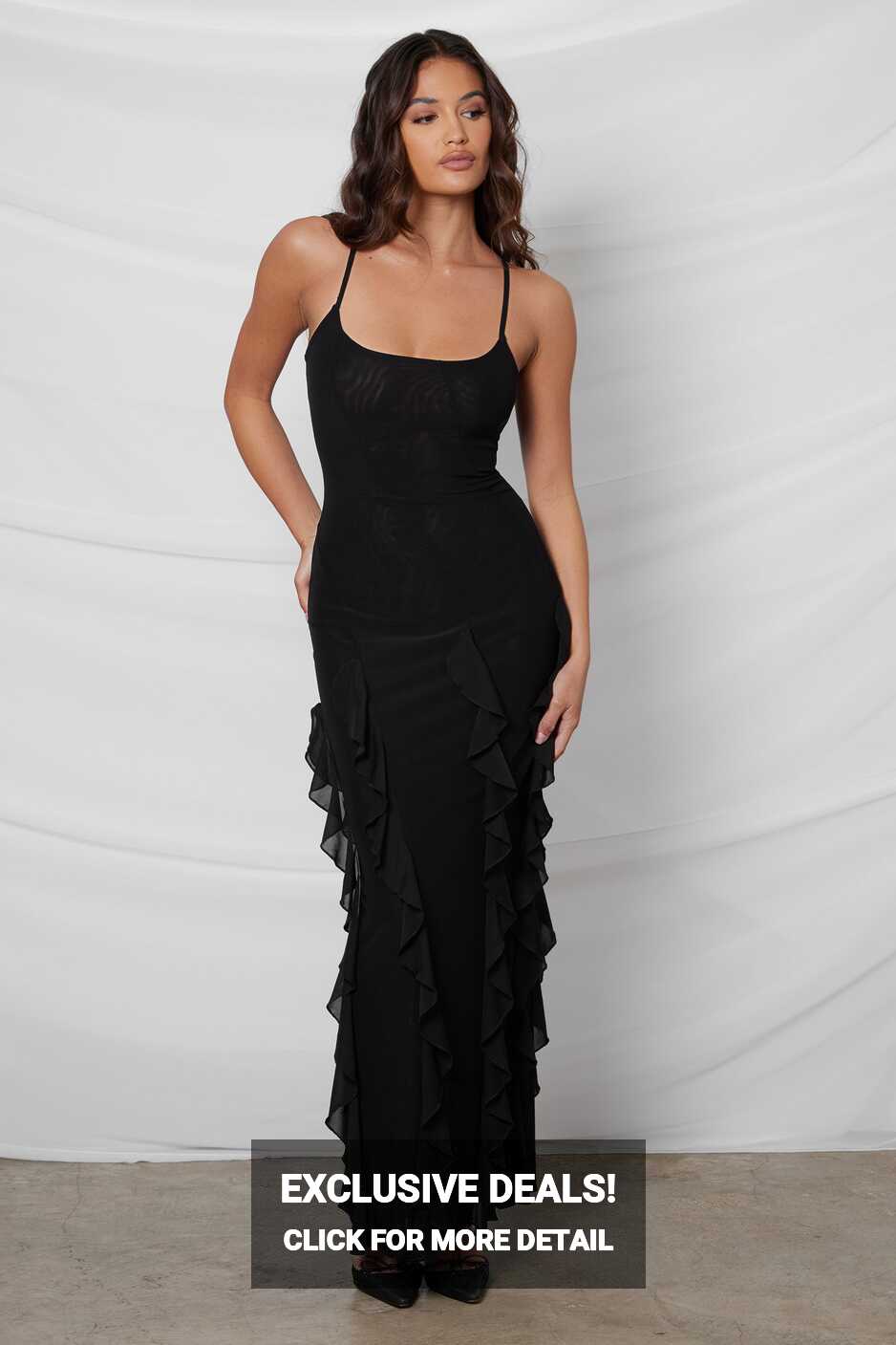 Rodeo Ruffle Mesh Maxi Dress