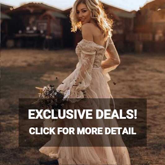 Romantic Country Western Wedding Dresses Lace Boho Bridal Gowns ...