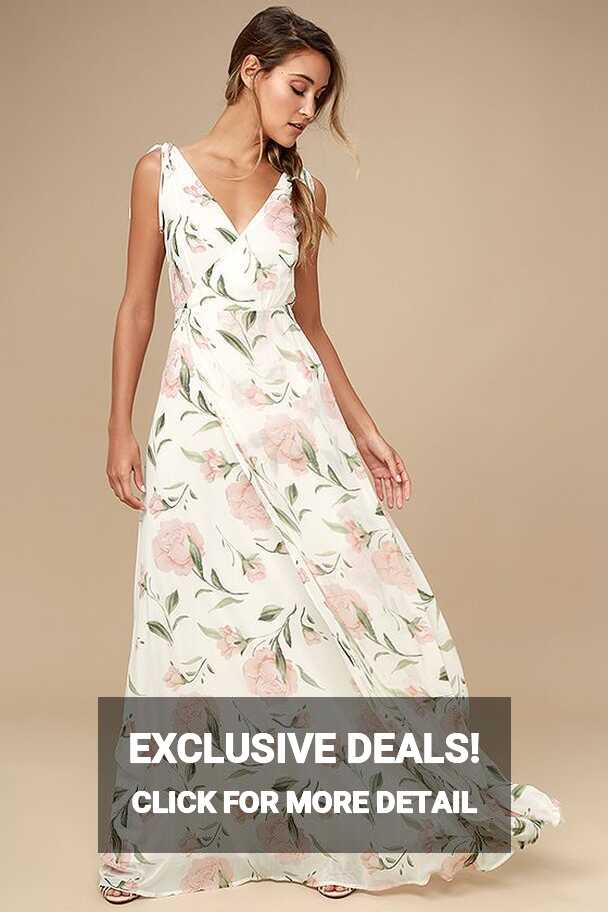 Romantic Possibilities White Floral Print Maxi Dress | Floral ...