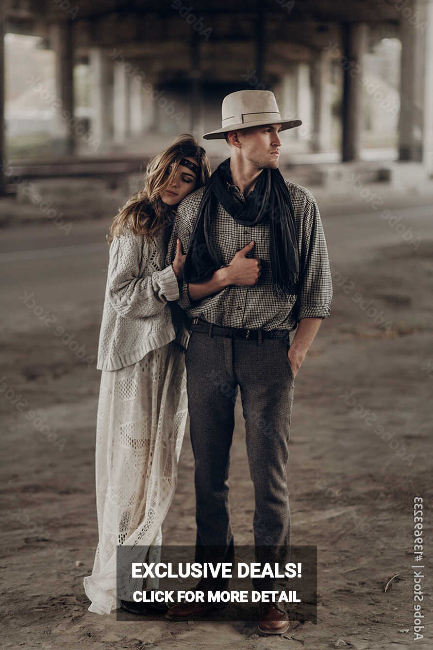 Romantic gypsy woman in stylish boho clothes and white dress ...