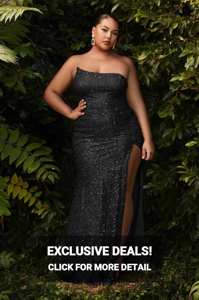 Rose Gold Cinderella Divine CH165C Plus Size Strapless Sexy Long ...