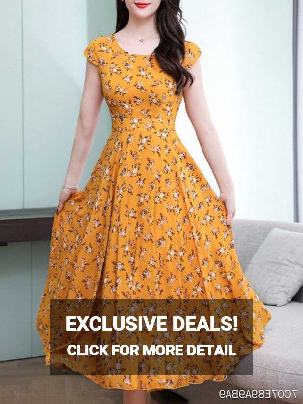 Round Neck Floral Printed Maxi Dress Only $27.95 - berrylook.com