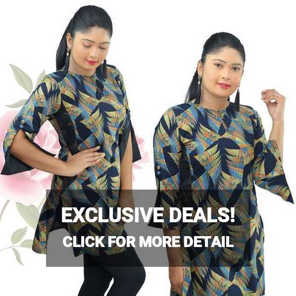 Round necked ladies top with lace design-SunMart Lanka