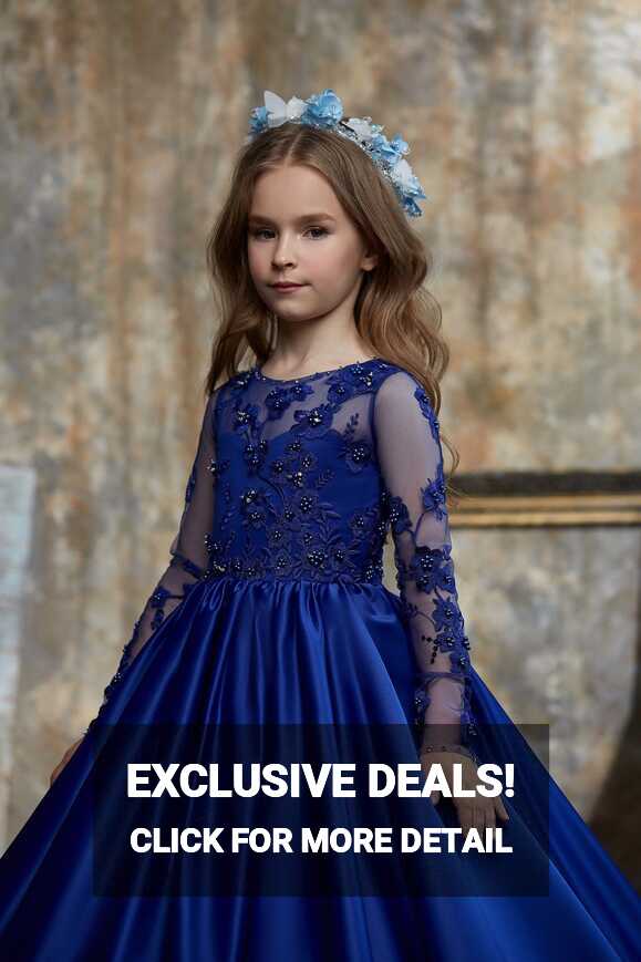 Royal Blue Ballgown Dress for Little Girls – Mia Bambina Boutique