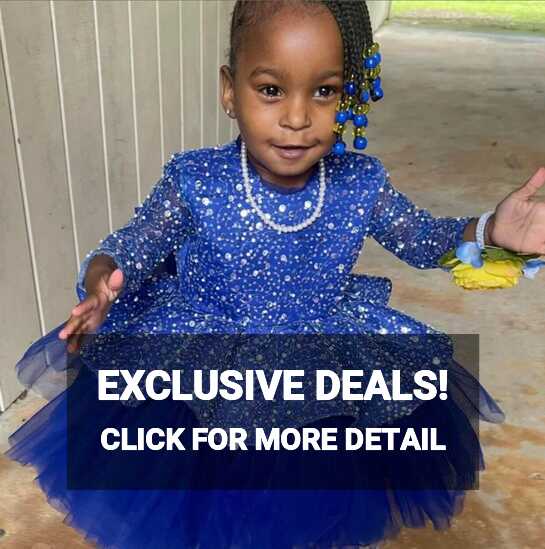 Royal Blue Birthday Girl Dress, Tutu Prom Gown, Long Sleeve ...