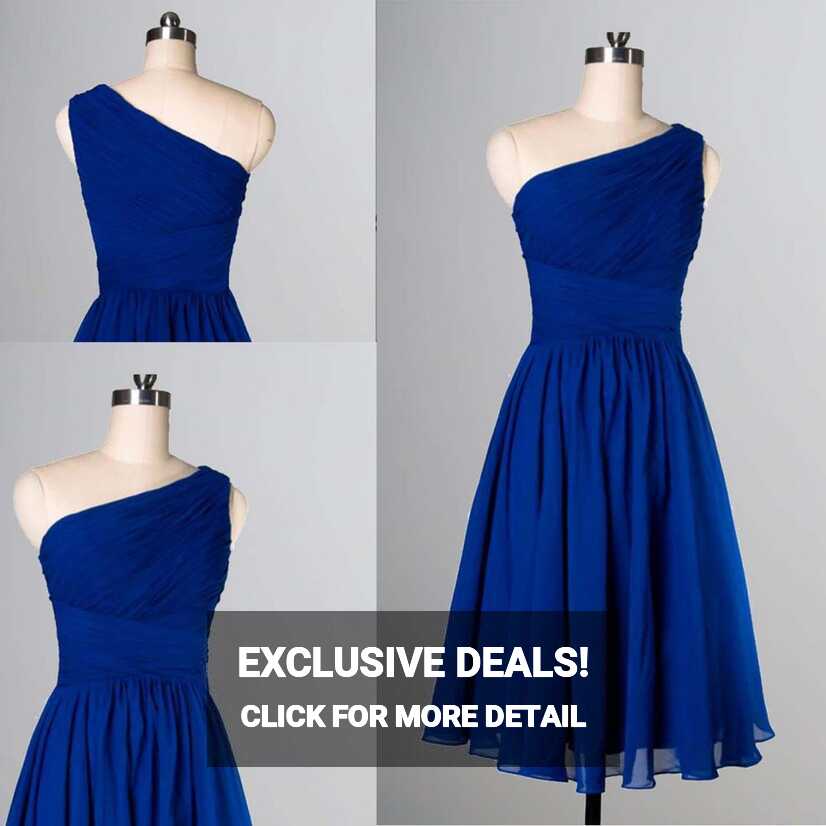 Royal Blue Bridesmaid Dress, Short Bridesmaid Dress, Chiffon ...