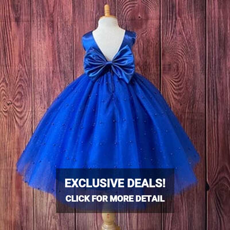 Royal Blue Dress Flower Girl - Etsy Ireland