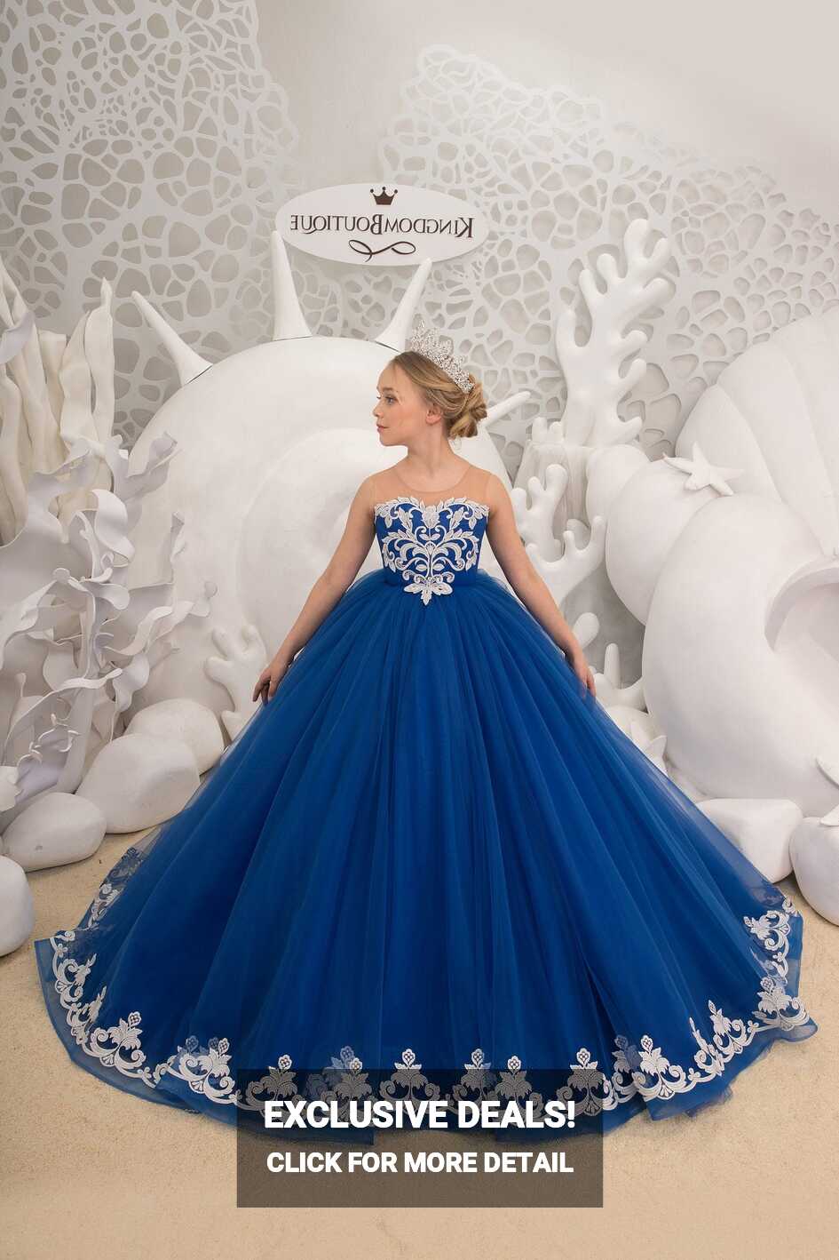 Royal Blue Dress Flower Girl - Etsy