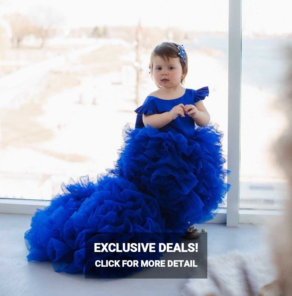 Royal Blue First Birthday Dress, Prom Ball Gown, Flower Girl Dress ...