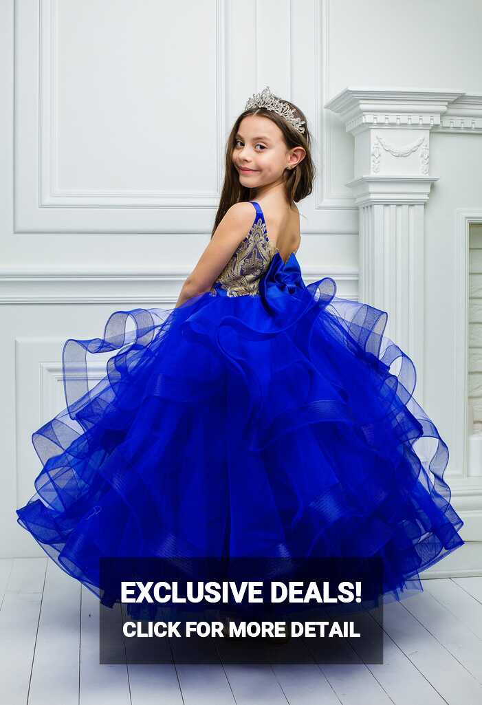 Royal Blue Flower Girl Dress - Etsy Australia