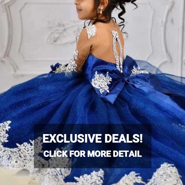 Royal Blue Flower Girl Dress: First Communion, Prom, Birthday ...