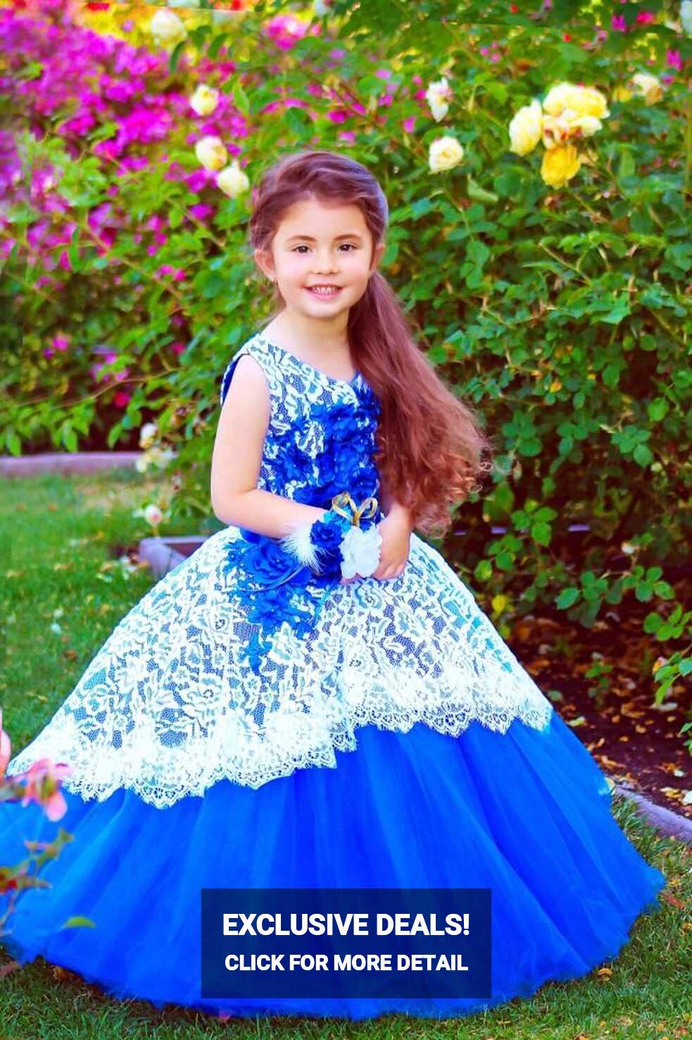 Royal Blue Flower Girl Dress Tulle Princess Party Girls #2984818 ...